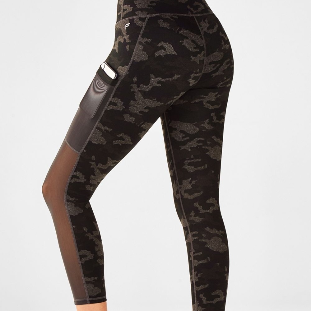 Fabletics Camo Leggings and Sports Bra Set
